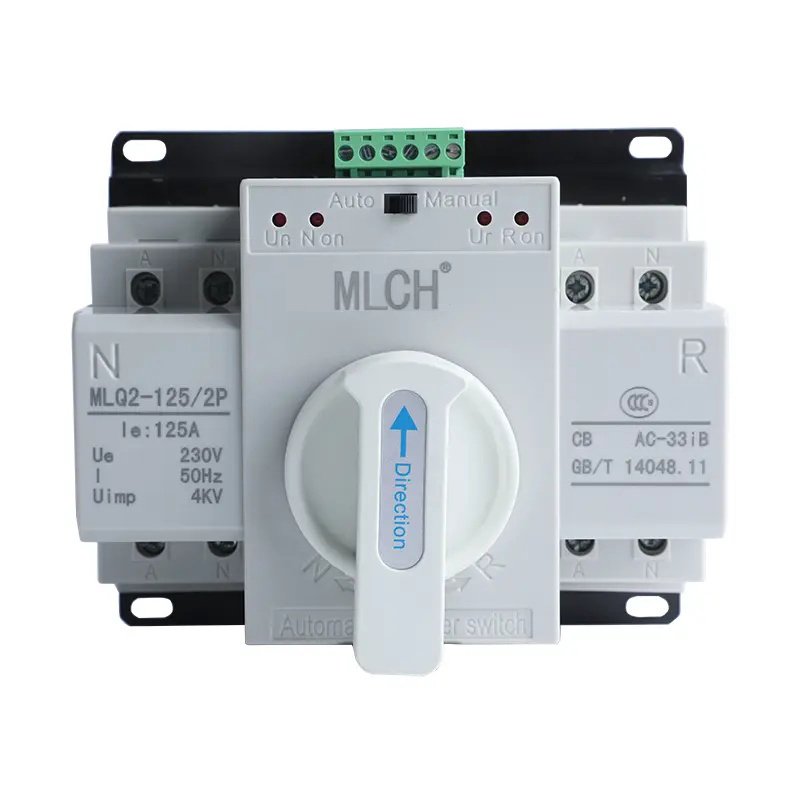 MLQ2-125 Automatic transfer switch generator controller single phase 2 phase 4p 63a ac Dual Power changeover Switch ats product image
