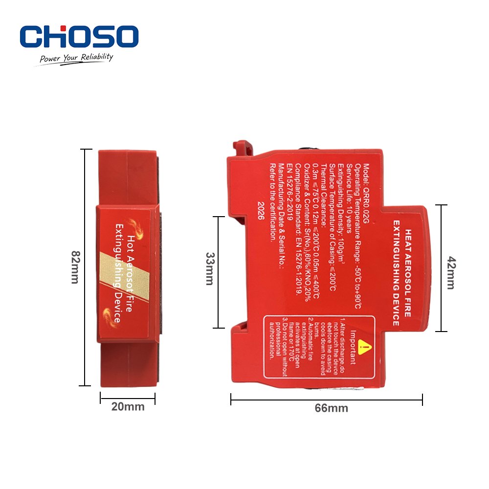 QRR0.02G Automatic Heat Aerosol Fire Extinguishing Device, 15s Fast Fire Suppression for Electrical Cabinets, Panels, EV Chargers product image