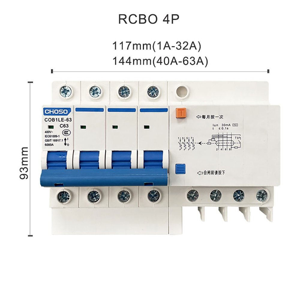 CHOSO COB1LE - 63 Series Residual Current Protective Circuit Breakers (8)