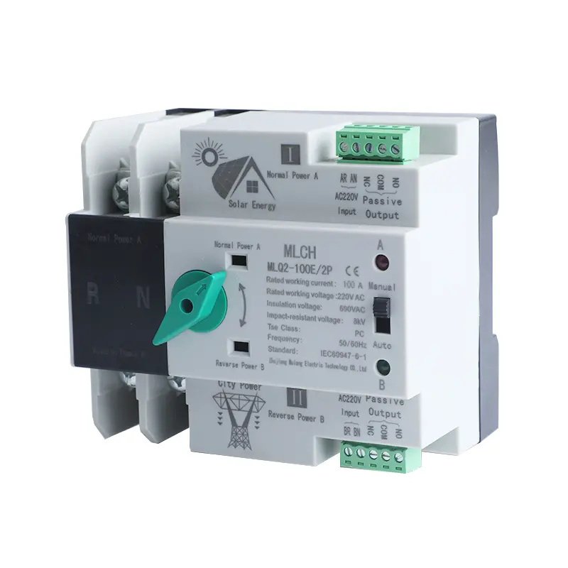 2P 3P 4P 16A-125A Dual Power Automatic Transfer Switch Ats Auto Change Over Switches product image