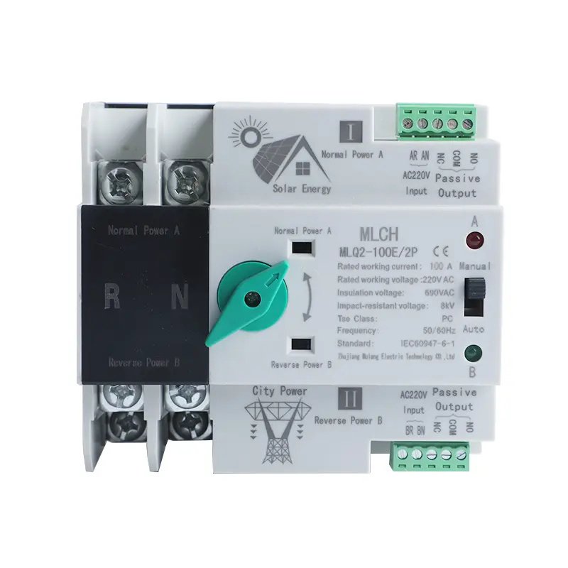 2P 3P 4P 16A-125A Dual Power Automatic Transfer Switch Ats Auto Change Over Switches product image