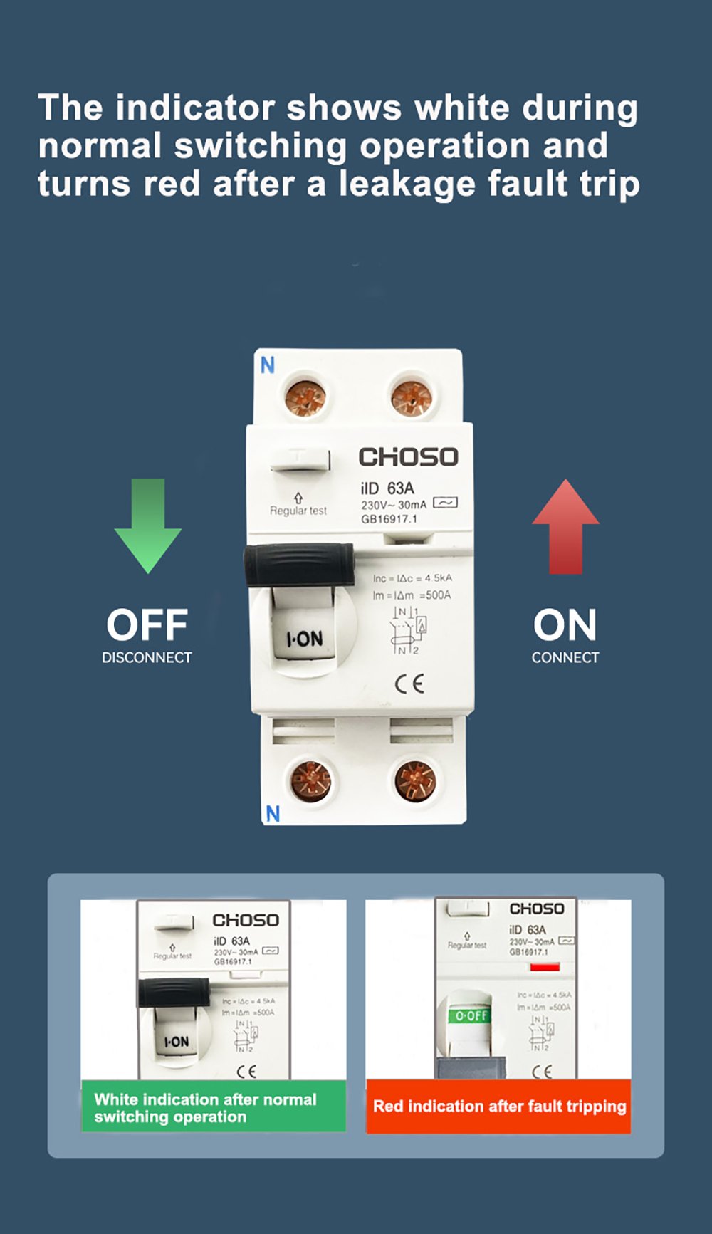 CHOSO CiID Series Residual Current Circuit Breakers detials (5)