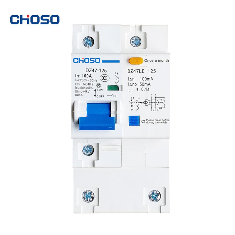 CHOSO DZ47LE – 125 Series Residual Current Circuit Breakers with Overcurrent Protection RCBO
