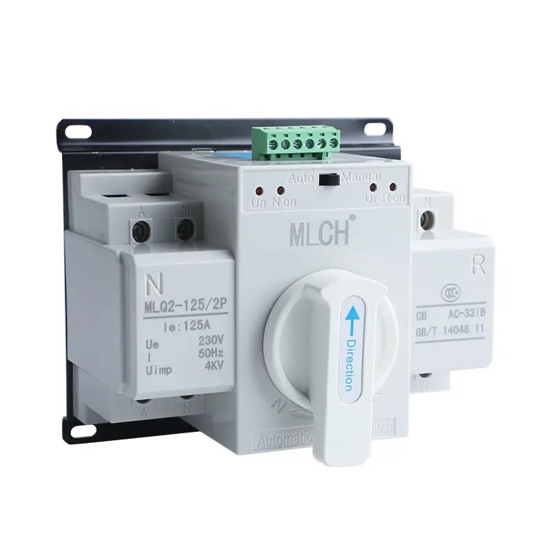 MLQ2-125 Automatic transfer switch generator controller single phase 2 phase 4p 63a ac Dual Power changeover Switch ats product image