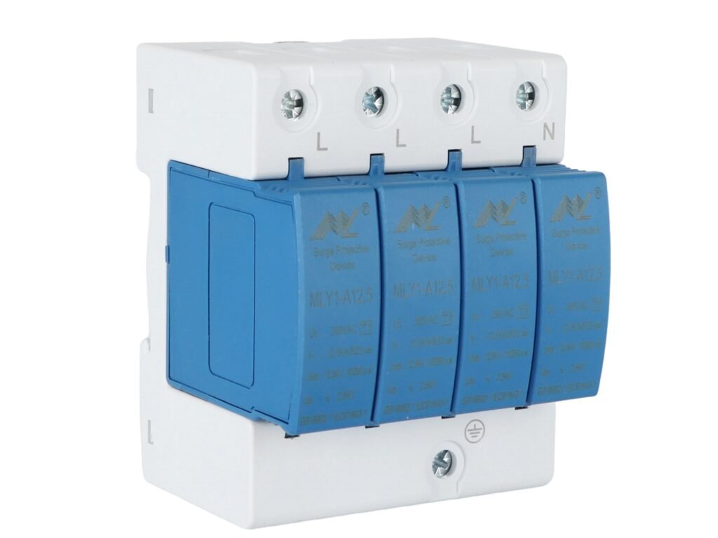 CE Single Phase Electric SPD 1p 2p 3p 4p Npe 20ka 40ka 100ka Surge Protective Device