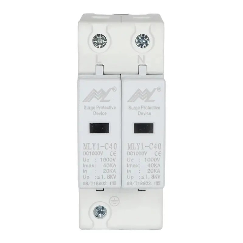 HOT selling in USA Good Quality 35mm Din rails 20KA 40KA 80KA 280V AC 2P 3P 4P SPD power Surge Protector ,Photovoltaic AC SPD product image