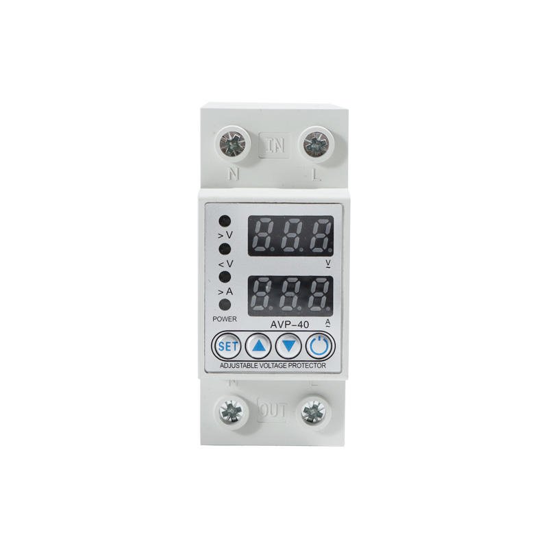 40A 230V Din rail adjustable over under voltage protective protector relay protection digital electric voltage protector product image