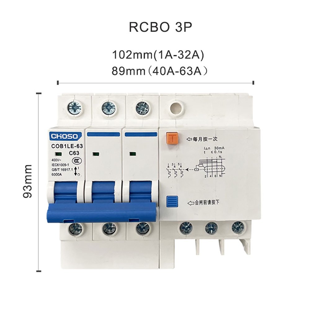 CHOSO COB1LE - 63 Series Residual Current Protective Circuit Breakers (6)