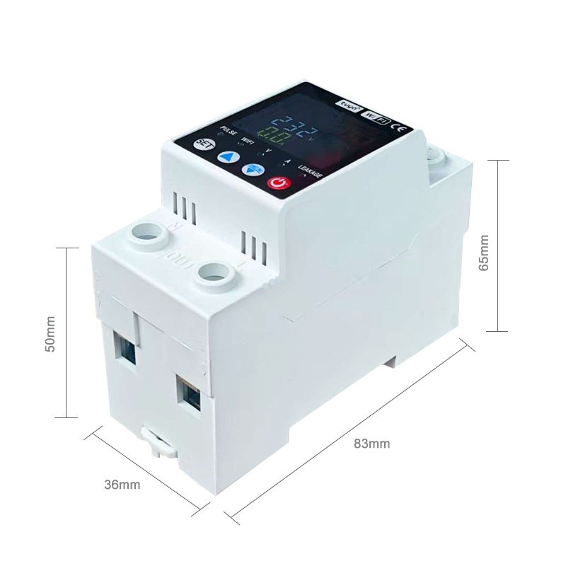Smart WiFi Over-Voltage and Under-Voltage Protector: All-in-One Multifunctional Power Monitoring and Protection Device product image
