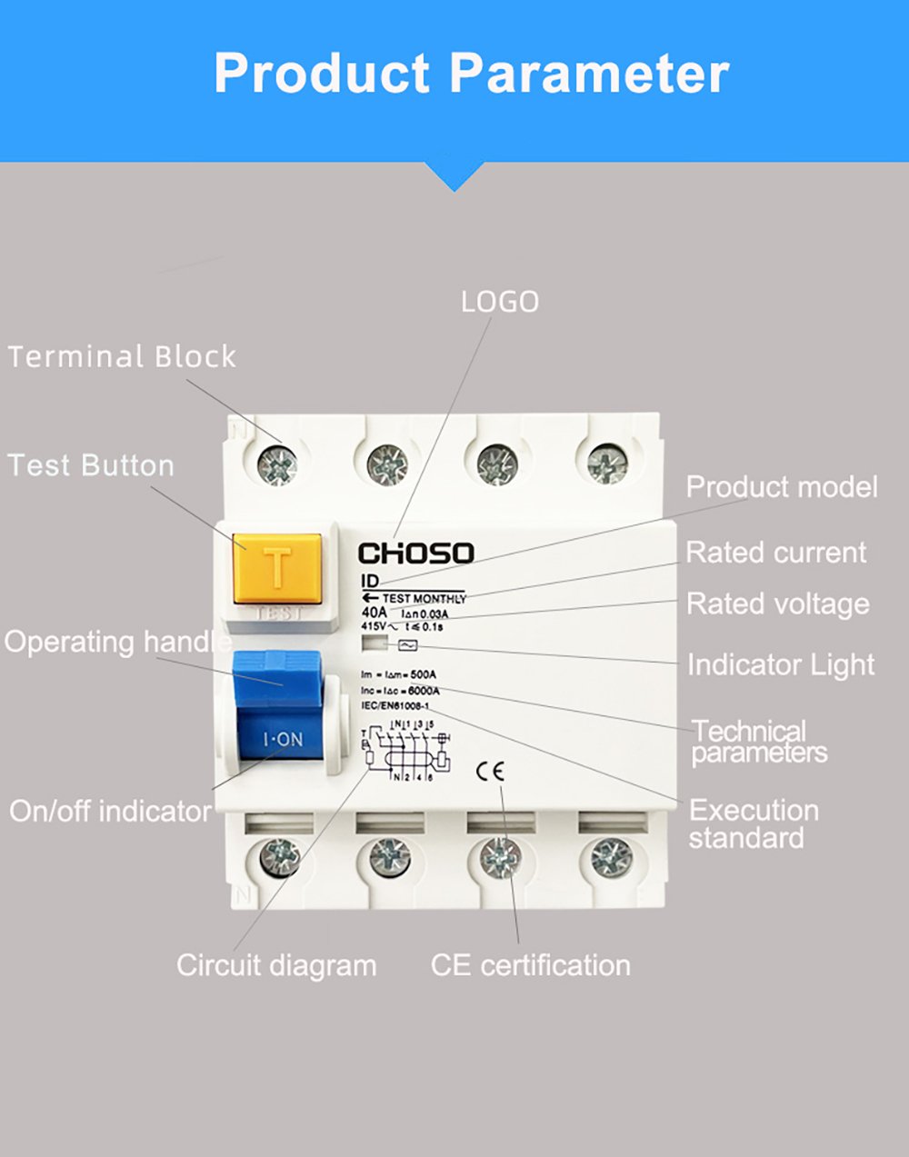 CHOSO CilD Series Residual Current Circuit Breakers -details (4)