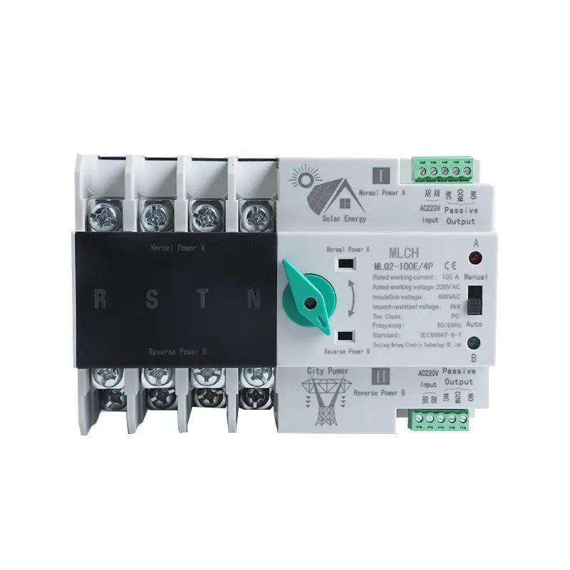 2P 3P 4P 16A-125A Dual Power Automatic Transfer Switch Ats Auto Change Over Switches product image