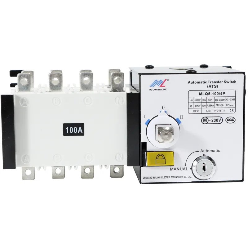 MLQ5-100A-1000A ATS controller dual power diesel generator part ac 3 phase Automatic Transfer Switch for Generator product image