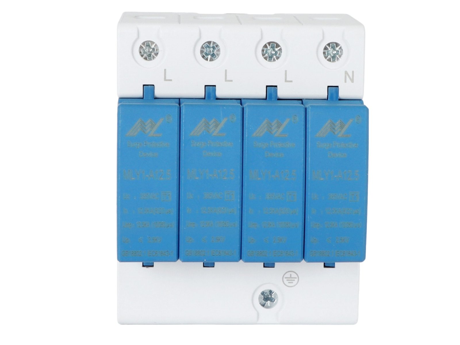 CE Single Phase Electric SPD 1p 2p 3p 4p Npe 20ka 40ka 100ka Surge Protective Device product image
