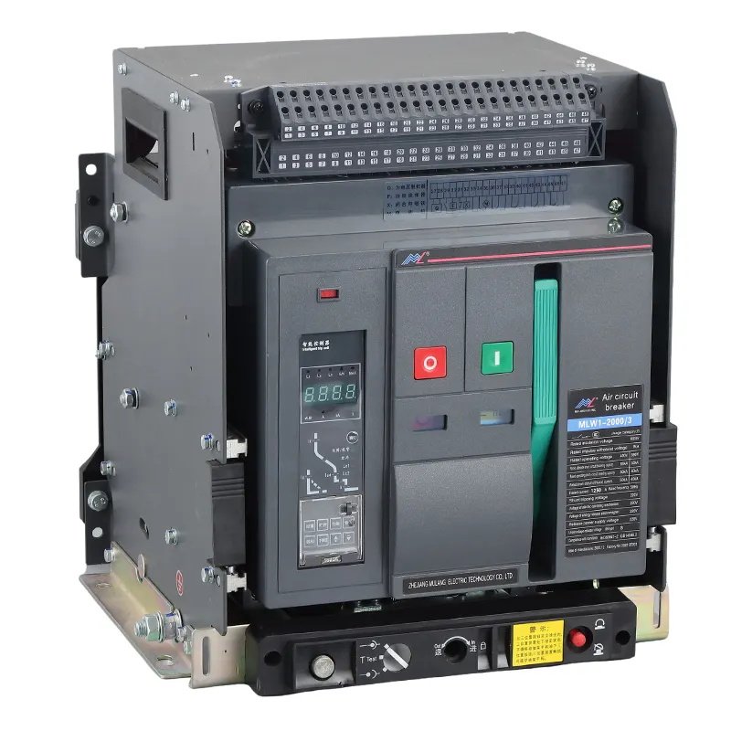 MULANG MLW1-630A-6300A low voltage 3 pole or 4 pole industrial control intelligent universal withdrawable air circuit breaker ACB product image