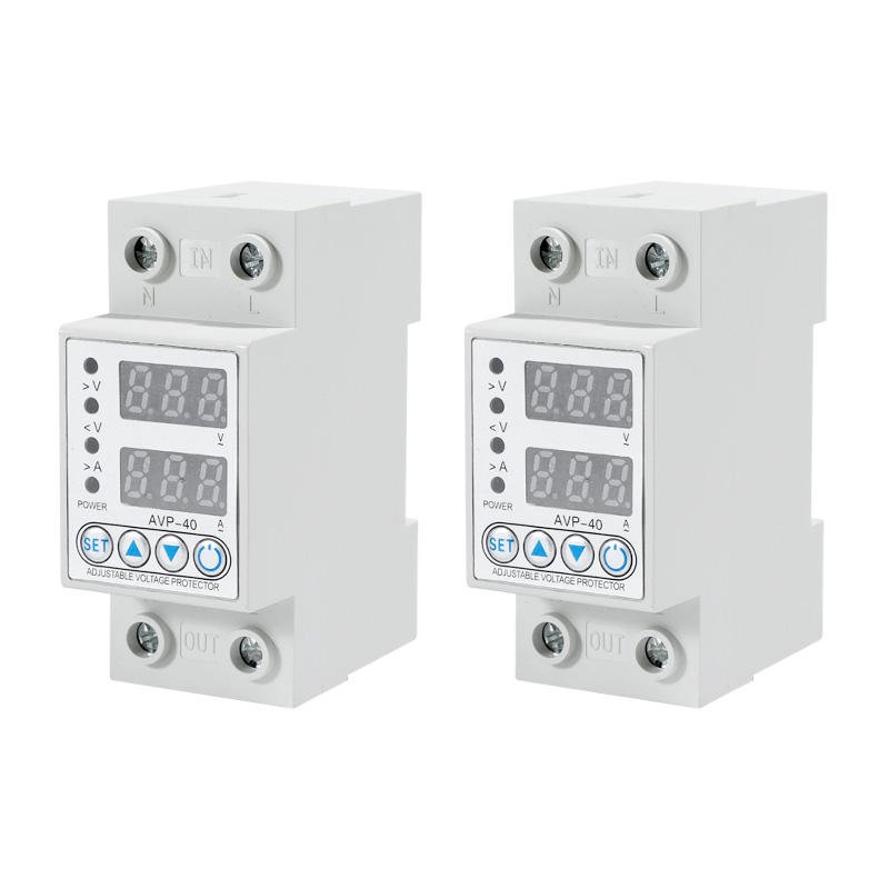 40A 230V Din rail adjustable over under voltage protective protector relay protection digital electric voltage protector product image