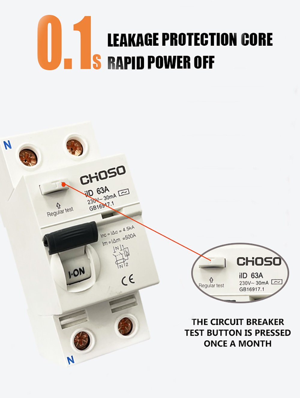 CHOSO CiID Series Residual Current Circuit Breakers detials (4)