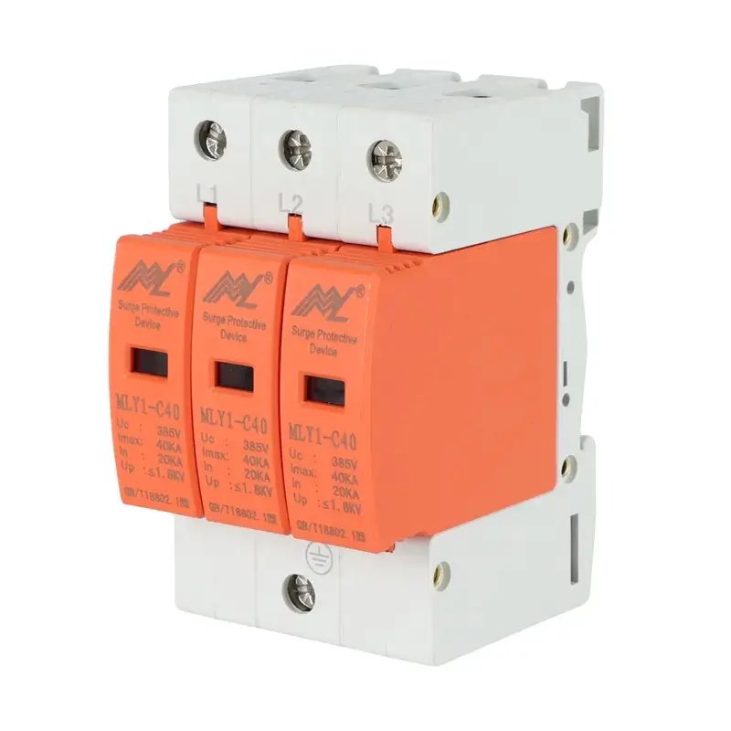 MLY1-C40/385 AC SPD RGLY-T260 surge arrester protective device 4Pole 4P 40KA 60KA 420V Surge Protection Device product image