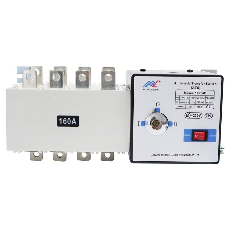 MLQ5-100A-1000A ATS controller dual power diesel generator part ac 3 phase Automatic Transfer Switch for Generator product image