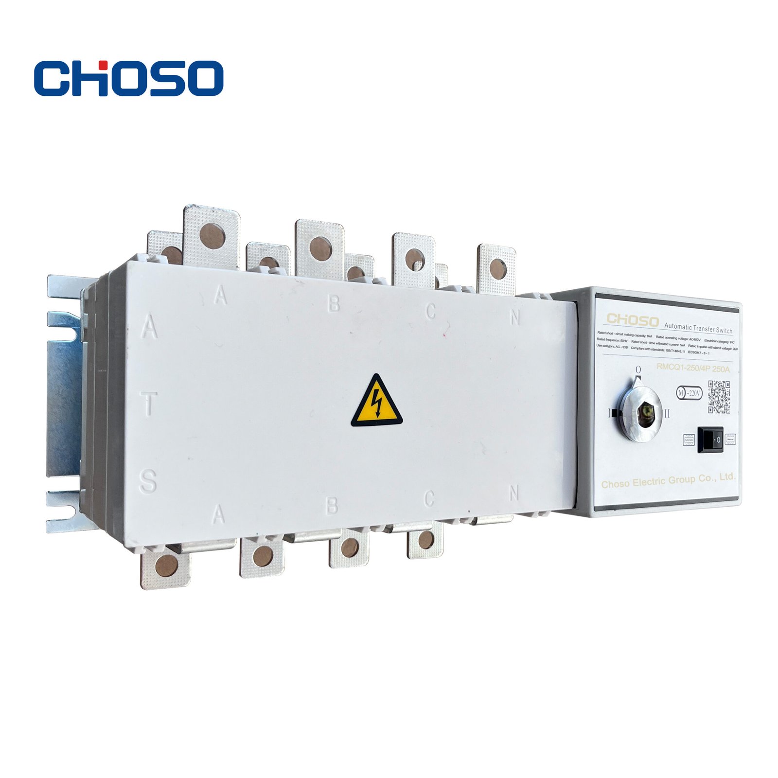 CHOSO RMQ1 Series Automatic Transfer Switch 100A-630A 4P AC400V product image