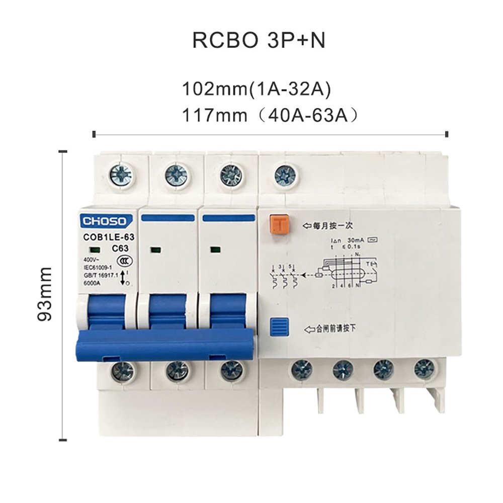 CHOSO COB1LE - 63 Series Residual Current Protective Circuit Breakers (7)