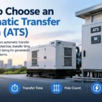 Automatic transfer switch selection for generator and backup power